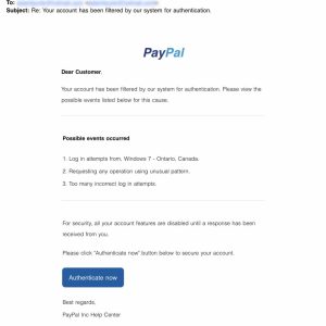 paypal junk email