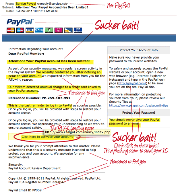 paypal junk email